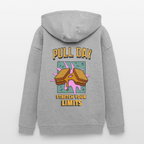 Lustiger Gym Hoodie "Pull Day – Stretch Your Limits" | Premium Oversized Hoodie (Unisex) | Fitness & Gym Streatwear - Grau meliert