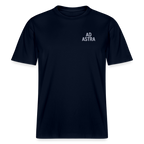 AD ASTRA Bestickung auf Organic Unisex Relaxed Fit Shirt | Nachhaltiges Space-Design mit 100% Bio-Baumwolle - Navy
