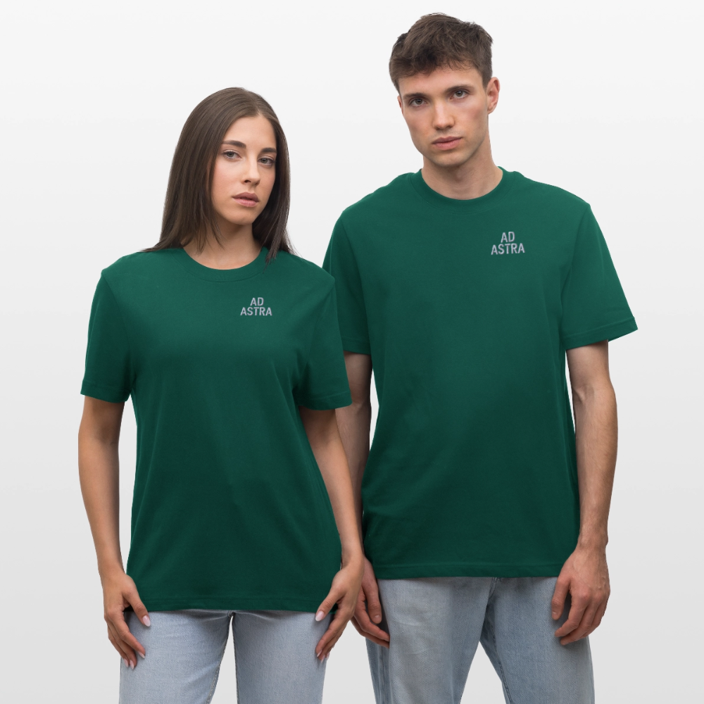 AD ASTRA Bestickung auf Organic Unisex Relaxed Fit Shirt | Nachhaltiges Space-Design mit 100% Bio-Baumwolle - Forest