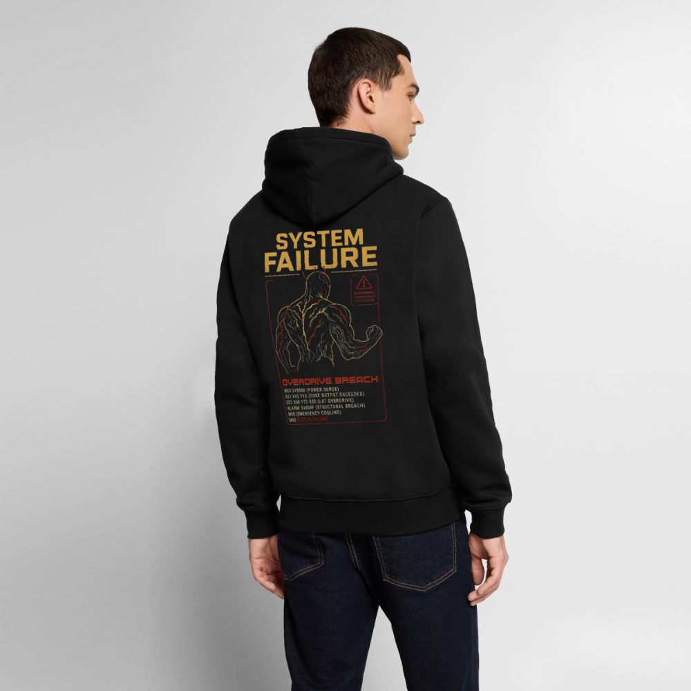 Premium Unisex Hoodie System Failure | Dystopischer Sci-Fi Print - Schwarz