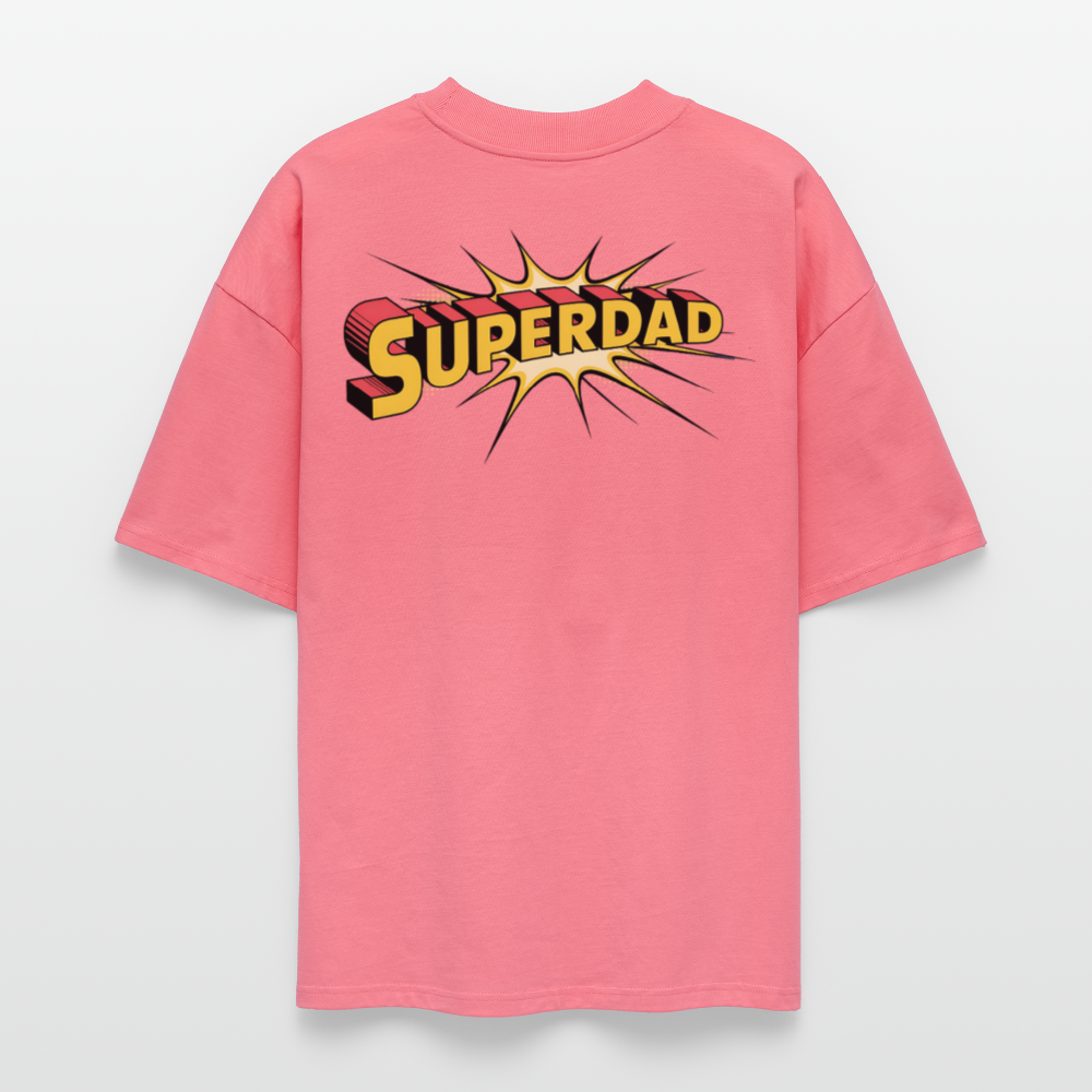 Superdad Oversized Shirt | Comic-inspiriertes Vatertagsdesign im Pop-Art-Stil - Pink 