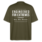 Motivierendes Oversized Shirt | Engineered For Extremes | 100% Bio-Baumwolle - Khaki