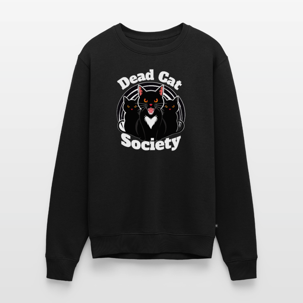 Dead Cat Society – Männer Premium Bio Pullover | Schrödingers Katze & Physik Nerd Design - Schwarz