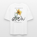 Oversized Bio T-Shirt Unisex – „Grow from a dark past“ Statement | Nachhaltig & stylisch - Weiß