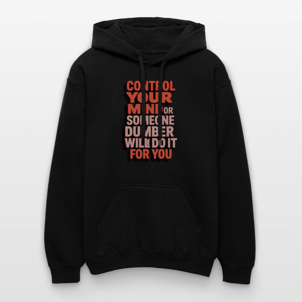Mind Control Statement Shirt Midweight Oversized Hoodie | Unisex Softstyle mit inspirierendem Spruch - Schwarz