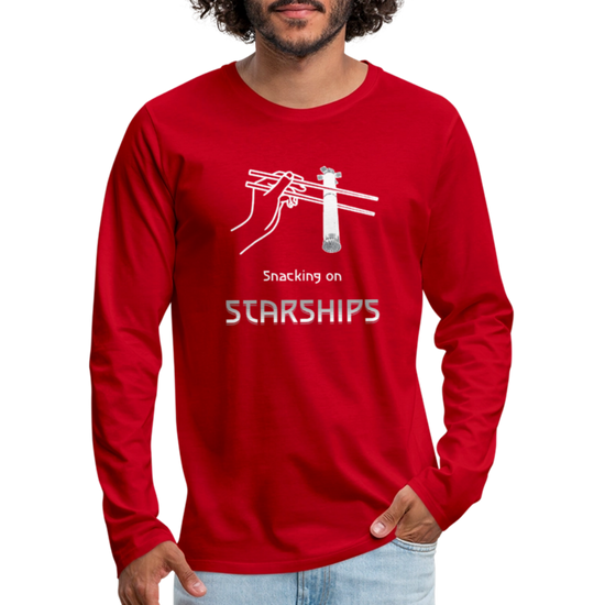 Snacking on Starships - Premium Long Sleeve - Rot