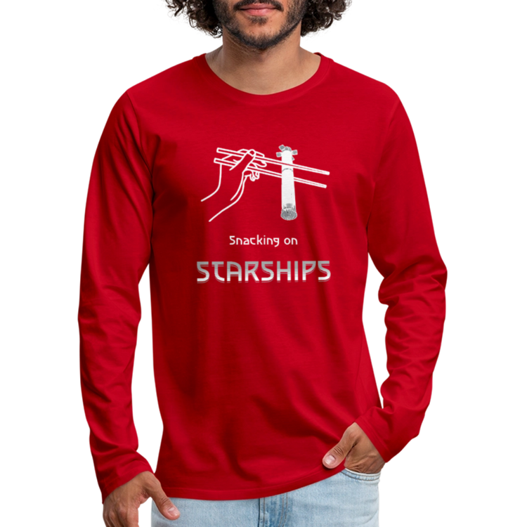 Snacking on Starships - Premium Long Sleeve - Rot