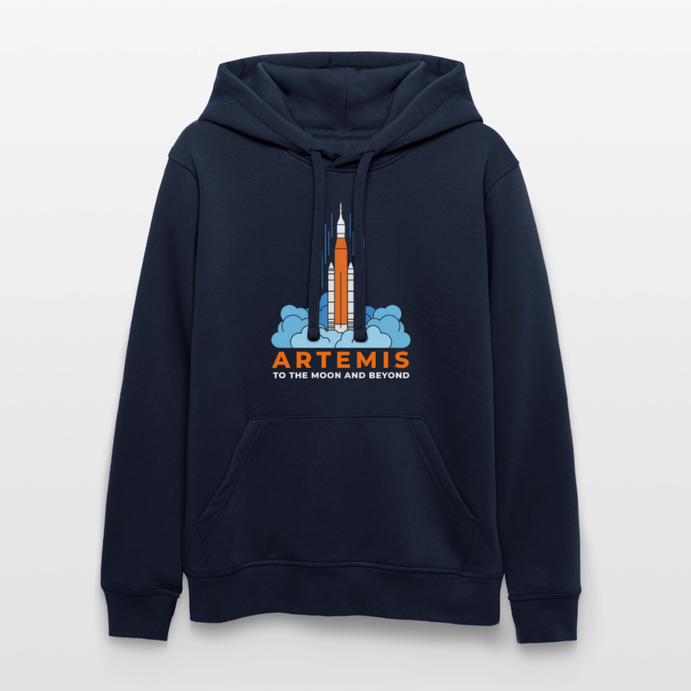 Artemis Mission Bio Hoodie Unisex | To The Moon And Beyond | Nachhaltiger Weltraum Raketen Kapuzenpullover - French Navy