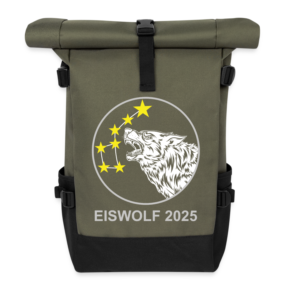 Eiswolf 2025 - Rolltop Rucksack - Olive/Schwarz