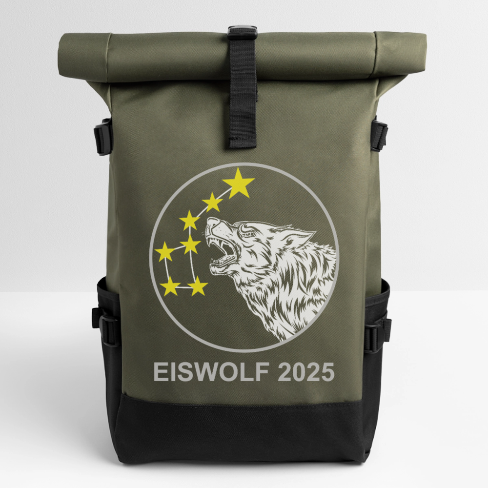 Eiswolf 2025 - Rolltop Rucksack - Olive/Schwarz