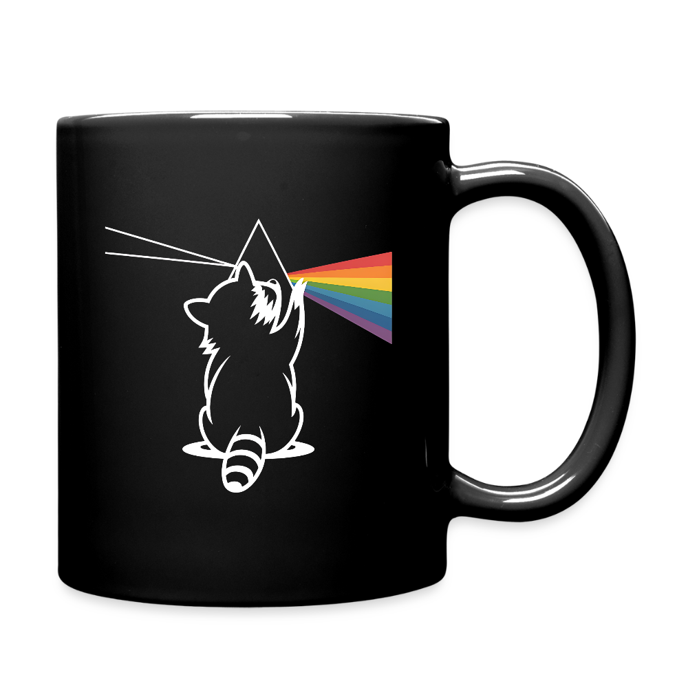 Raccoon Prism Tasse – Stylische Premium-Keramiktasse mit Waschbä - Schwarz