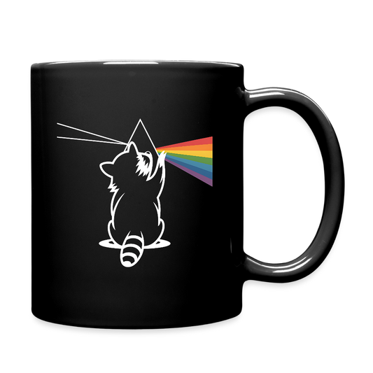 Raccoon Prism Tasse – Stylische Premium-Keramiktasse mit Waschbä - Schwarz