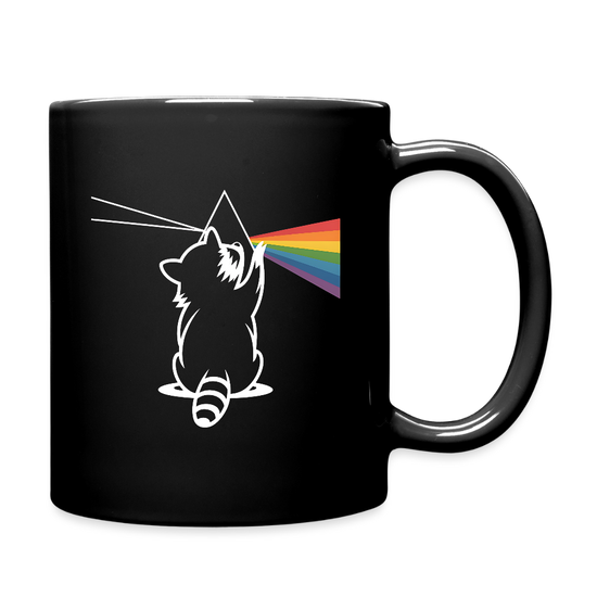 Raccoon Prism Tasse – Stylische Premium-Keramiktasse mit Waschbä - Schwarz