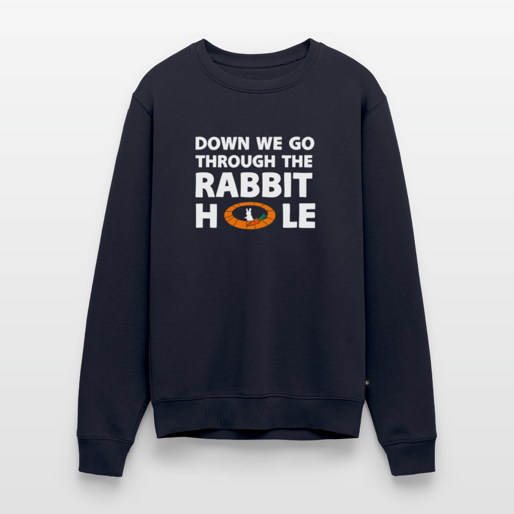 „Down The Rabbit Hole“ Schwarzes Loch | Astronomie Nerd Premium Pullover - Navy