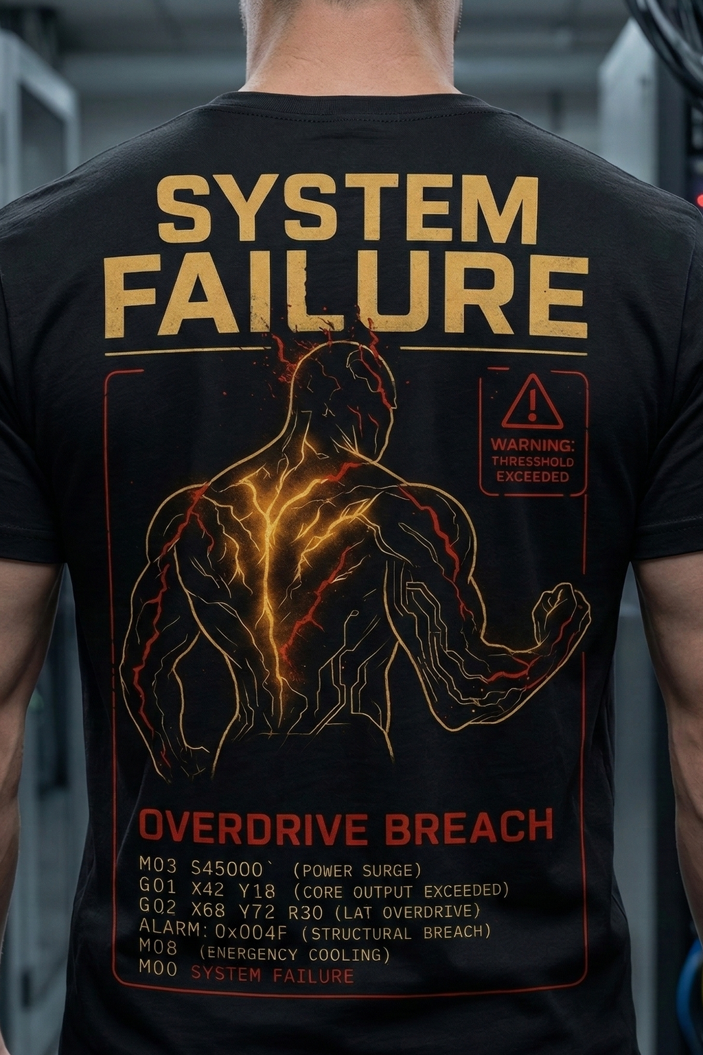 Unisex Oversized Bio T-Shirt "System Failure" | Cyberpunk Streetwear