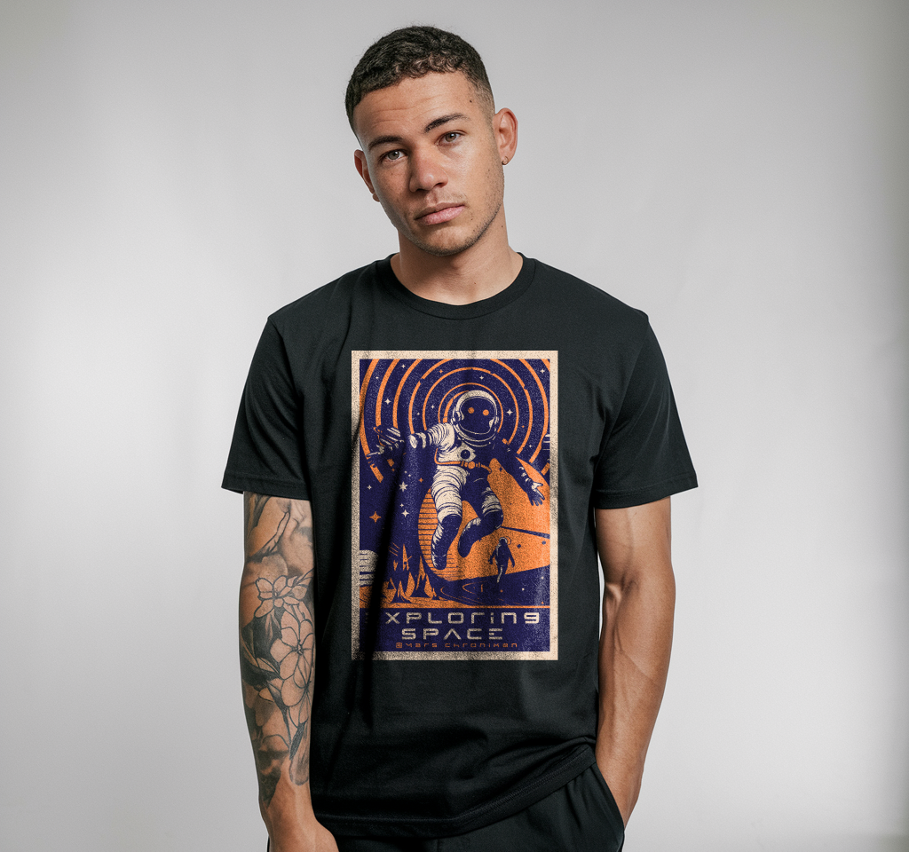 'Exploring Space' by Mars Chroniken - Premium T-Shirt (Unisex)