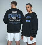 Premium Sweatshirt - Weltraum-inspiriertes Design mit Saturn-Print & Backprint | Cosmic Wonders