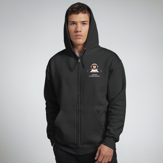 Mars Chroniken Logo - Premium Oversized Zipper Hoodie