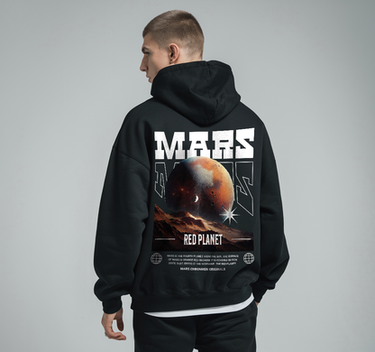 'MARS, The Red Planet' by Mars Chroniken - Premium Oversized Zipper Hoodie